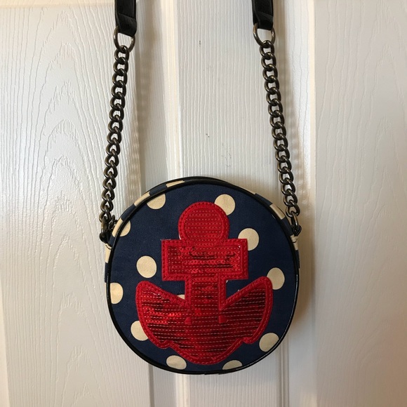 Betsey Johnson Handbags - Betsey Johnson Sequin Nautical Crossbody Bag
